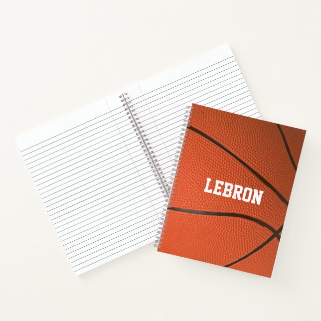Basketball Texture Personalized Spiral Notebook (Inside)