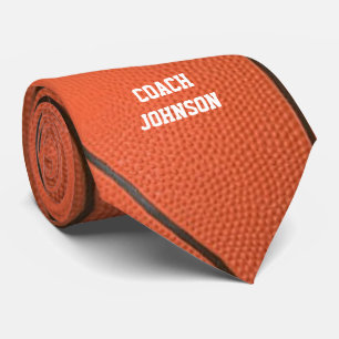 Basketball Texture Personalized Tie