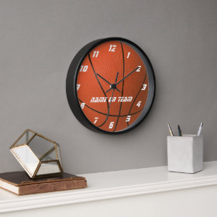 Basketball Texture Personalized Wall Clock