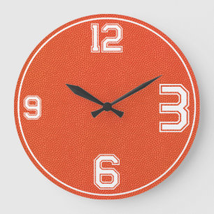 Basketball Textured Sports Clock