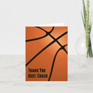 Basketball Thank You Assistant Coach, Blank Inside Card