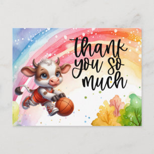 Basketball Thank you card with basketball