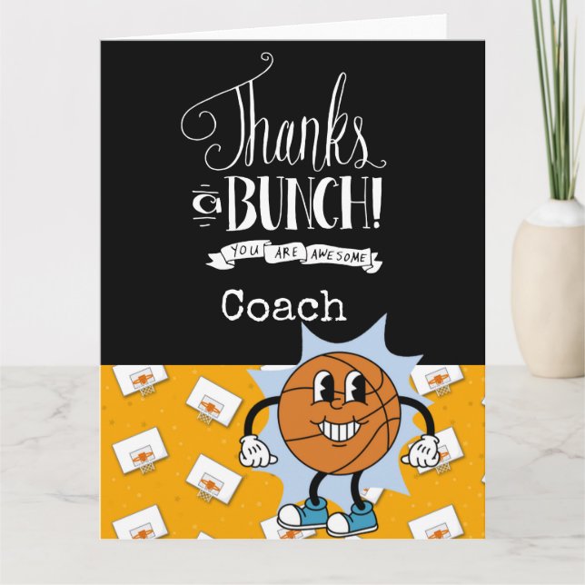 Basketball thank you coach  card (Front)