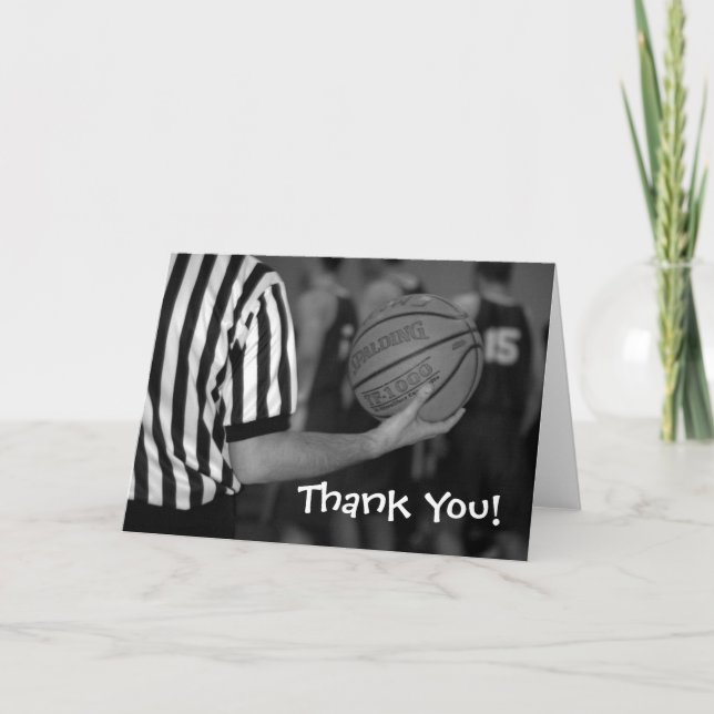 basketball, Thank You! Thank You Card (Front)