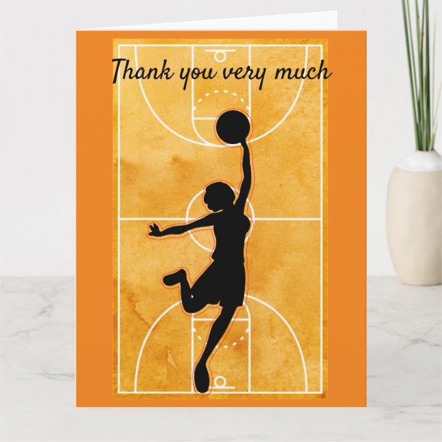 Basketball Thank you very much from Player  Card (Front)