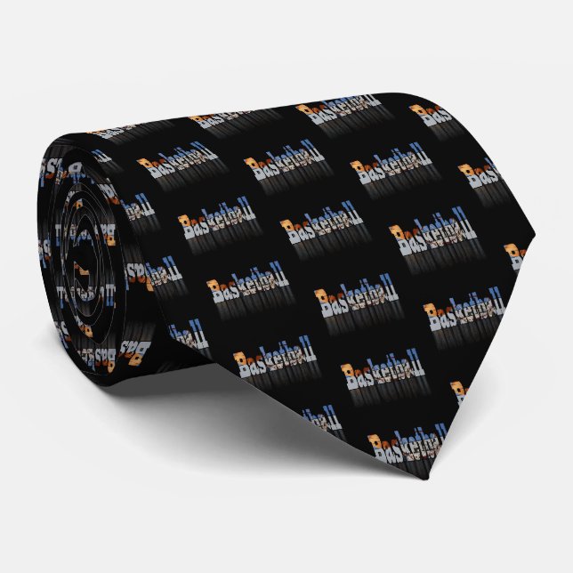 Basketball The Best Game, Neck Tie (Rolled)