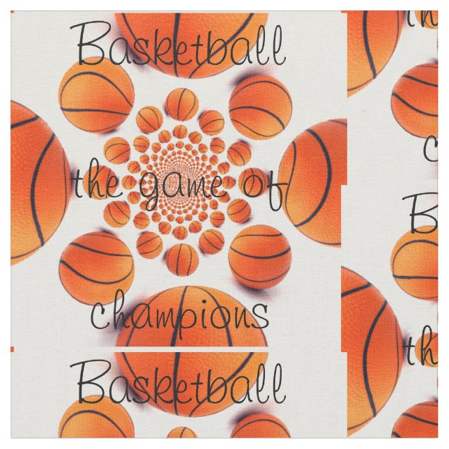 Basketball the game of Champions fabric (Close Up)