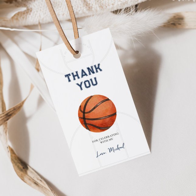 Basketball Theme Birthday Gift Tag (Creator Uploaded)