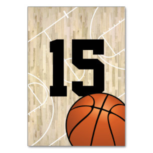 Basketball Theme Table Numbers