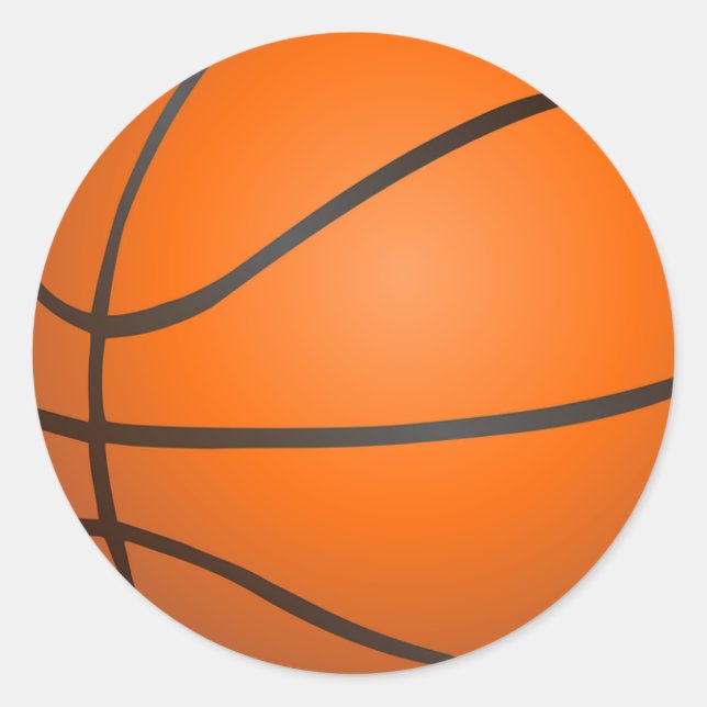 Basketball Themed Birthday Party Stickers (Front)