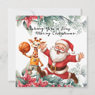 Basketball themed for Christmas Holiday Card