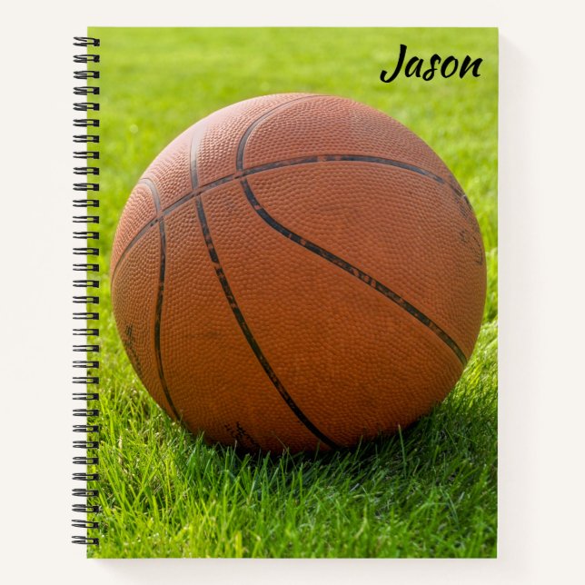 Basketball Themed Notebook Personalized (Front)
