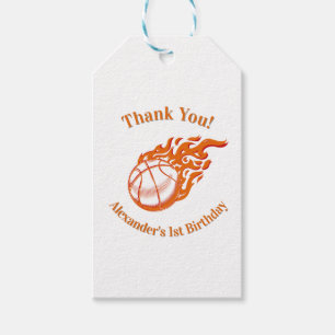 Basketball themed thank you 3 gift tags