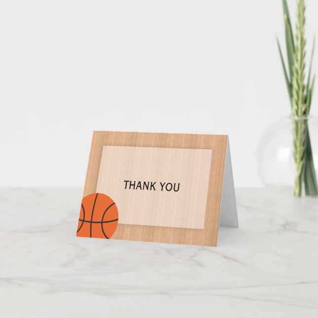 Basketball Themed Thank You Card (Front)