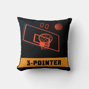 Basketball Three Point Shot Clock at Zero Throw Pillow