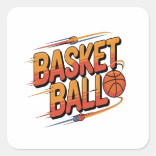Basketball Thrill Square Sticker