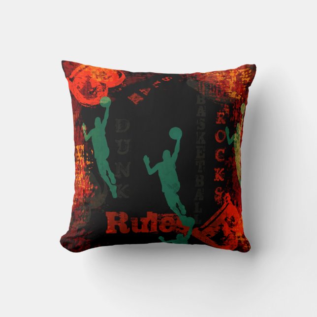BASKETBALL THROW PILLOW (Front)