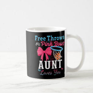 Basketball throws or pink bows aunt loves long coffee mug