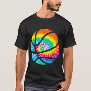 Basketball Tie Dye   Rainbow Trippy Hippie T-Shirt