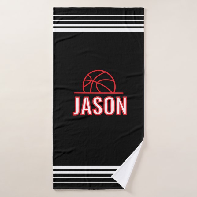 Basketball Towel – Shoot. Score. Repeat. | Sports  (Bath Towel)