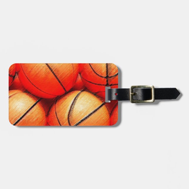 Basketball Travel Bag Tags (Front Horizontal)