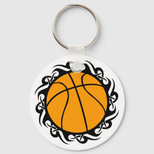 basketball. tribal. keychain