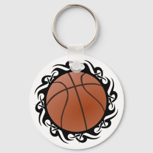 basketball. tribal. keychain
