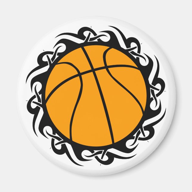basketball. tribal. magnet (Front)
