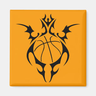 basketball. tribal. magnet