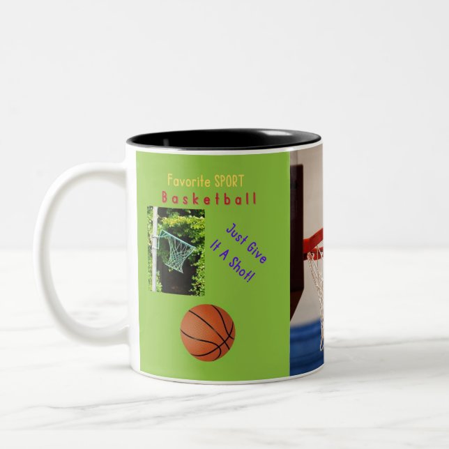 Basketball Two-Tone Coffee Mug (Left)