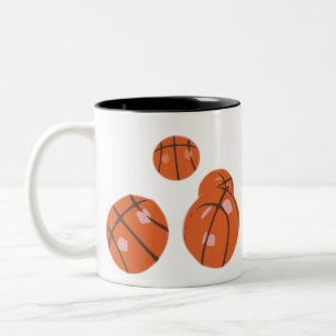 basketball Two-Tone coffee mug