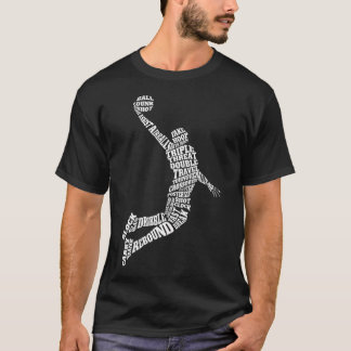 Basketball Typography - Basketball Player Fan Coac T-Shirt