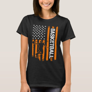 Basketball USA Flag US Basketball Team Men Boys Ba T-Shirt