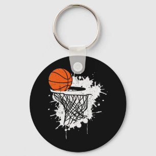 Basketball Vintage Bball Player Coach Sports Balle Keychain