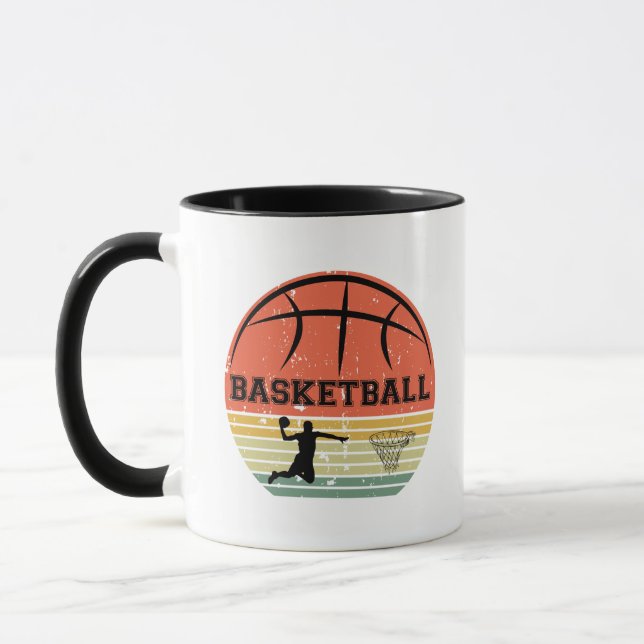 Basketball vintage player slam dunk  mug (Left)