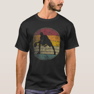 Basketball Vintage Retro Style Distressed Silhouet T-Shirt
