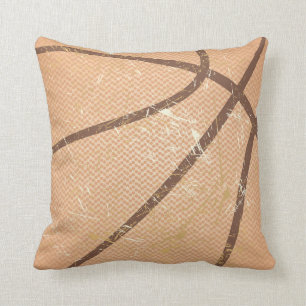 basketball vintage throw pillow