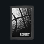 Basketball wallets | Personalizable sports gift<br><div class="desc">Basketball wallets | Personalized sports gift. Cool sports gift idea for men,  women and kids. Personalizable with name or monogram initials. In black and other colours.</div>