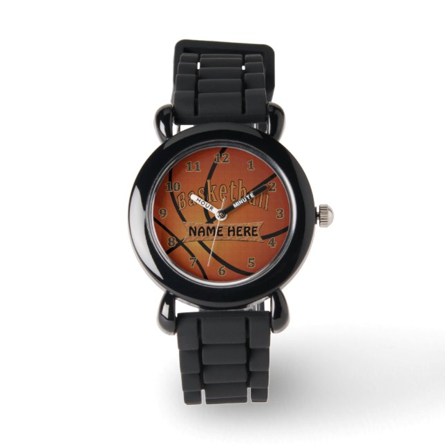 BASKETBALL WATCH, Personalized Basketball Gifts Watch (Front)