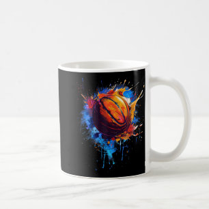 Basketball Watercolor Artwork Drawing Basketball L Coffee Mug