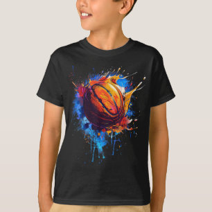 Basketball Watercolor Artwork Drawing Basketball L T-Shirt