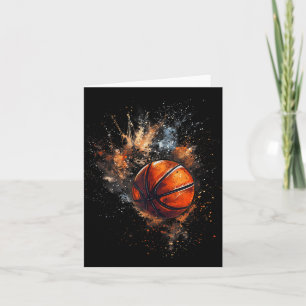 Basketball Watercolor Basketball Player Drawing Ar Card
