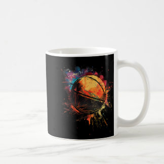Basketball Watercolor Basketball Player Drawing Ar Coffee Mug