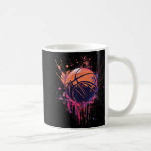 Basketball Watercolor Drawing Artwork Basketball P Coffee Mug
