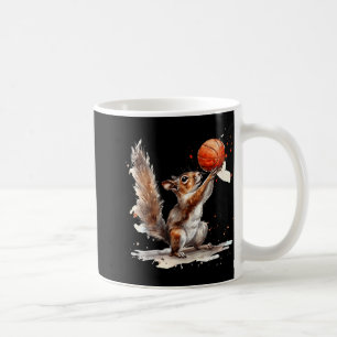 Basketball Watercolor Squirrel Basketball Lover Bb Coffee Mug