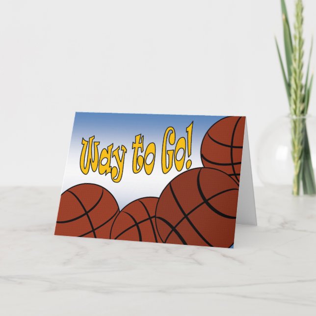 Basketball - Way to Go! Congrats! Awesome! Card (Front)