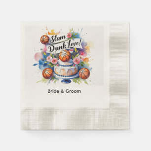 Basketball wedding napkin