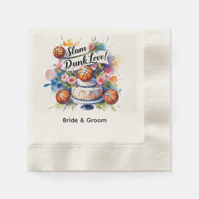 Basketball wedding  napkin (Front)