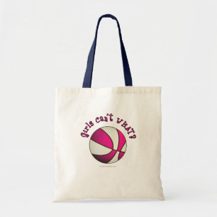 Basketball - White/Pink Tote Bag