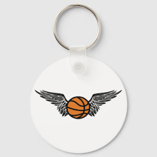 basketball. winged. keychain